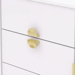 Cômoda Para Quarto 93cm Com 1 Porta Nara Flex Branco V02 - Mpozenato