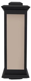 Arandela Vidro Aluminio Preto 78,1X24cm Toscana Trap Duo