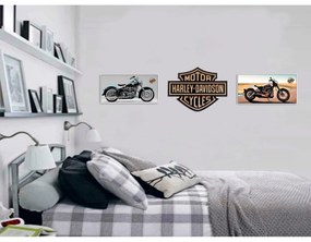 Placa Decorativa Harley-Davidson Cycles Entalhe Em Mdf Preto