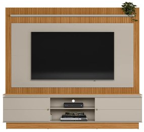 Estante Home 215cm Valdivia para Tv até 75 Nature/Off White G77 - Gran Belo