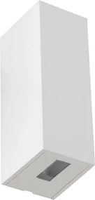 Arandela Led Abs 5W 3000K Ip65 2 Fachos Medios Flux - BRANCO