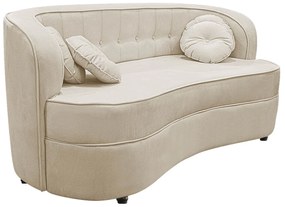 Sofá Curvo 2 Lugares Orgânico Sala Recepção Escritório Decorativo Luxo Panamá 140cm Linho