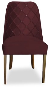 kit com 4 Cadeiras de Jantar Dublin Suede Bordô