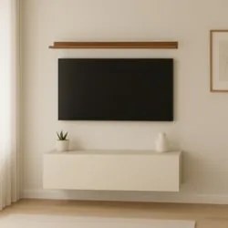 Bancada Suspensa e Prateleira 99cm Slat M20 Cinamomo/Off - Mpozenato