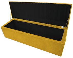 Calçadeira Munique 140 cm Casal Suede Amarelo - ADJ Decor
