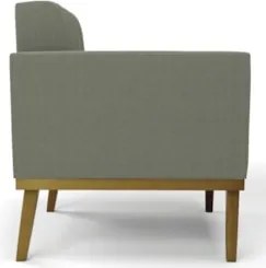 Poltrona Sala Base Madeira Castanho Kit 2 Ana Bouclé Menta - Ibiza