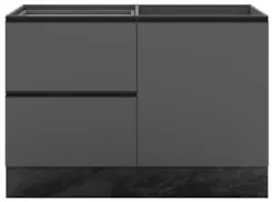 Balcão de Cozinha Para Pia 120cm Grace Grafite Z44          - Mpozenat