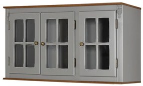 Armário Aéreo 3 Portas de Vidro Hannover 1,20 - Wood Prime NL 32145
