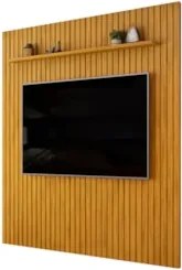 Painel TV 75 Pol 250cm Suspenso Ripado Noah D04 Cedro - Mpozenato