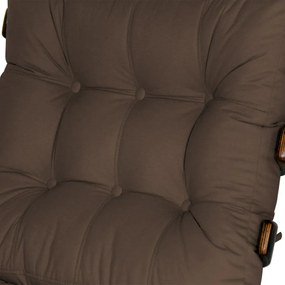 Kit 2 Poltrona Decorativa Costela Suede Marrom