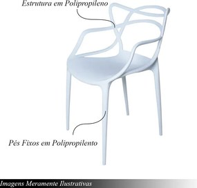 Cadeira Externa De PlásticoReciclável Decorativa Amsterdam Branco L15 - Gran Belo