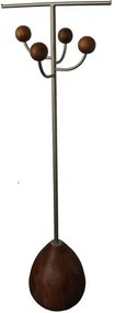 Cabideiro Ekko Estrutura Bronze Light com Base Amendoa Suave 165 cm - 72367 Sun House