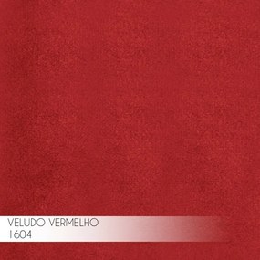 Kit 2 Banqueta Decorativa Rubel Base Gold Veludo Vermelho G41 - Gran Belo