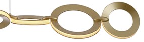 Pendente Ginga 17X105X17Cm French Gold Led 33W 3000K Bivolt | Bella Il...