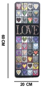 Quadro Decorativo em LOVE 20X60 cm - D'Rossi