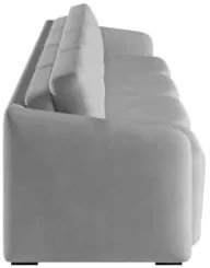 Sofá Cama Casal para Sala 316cm Polska Z08 Veludo Cinza - Mpozenato