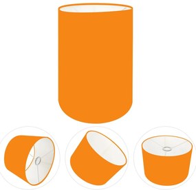 Cúpula Abajur Cilíndrica Cp-8003 Ø15x20cm Laranja