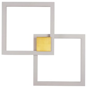 Plafon Mira 67X67Cm Led 65,6W Bivolt | Usina 19270/67 (ORN-M - Ouro Novo Metálico, 3000k)
