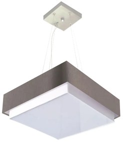 Lustre Para Sala de Jantar Vivare Md-4405 Cúpula em Tecido 60x60cm