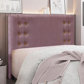 Cabeceira Decorativa Casal 1,40M Kors Veludo Uva G63 - Gran Belo