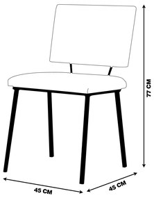 Cadeira Decorativa Sala de Jantar Fennel Linho Cinza G17 - Gran Belo
