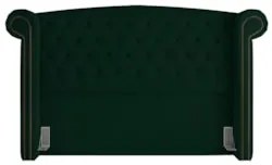 Cabeceira Cama Box Casal Queen 160cm Provença Z37 Veludo Verde Musgo -