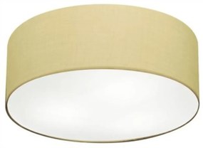 Plafon Cilíndrico Md-3014 Cúpula em Tecido 50x15cm Algodão Crú - Bivolt