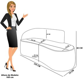 Sofá 4 Lugares Orgânico 220 cm Morgan Suede D03 - D'Rossi - Rosa Bebê
