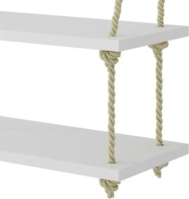 Prateleira Erva Doce C/ Corda em Sisal Branco