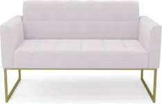 Namoradeira e Poltrona Industrial Dourado Ana Bouclé Rosê - Ibiza