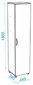 Armário Lavanderia 1 Porta Área De Serviço Bs 03 - Branco