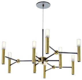 Pendente Flash Ø62X34Cm Tubo Ponteira Acrílico Metal Alumínio 9Xg9 - O... (LUNA / ROSE FOSCO)