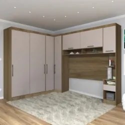 Guarda Roupa Queen Modulado CP06 Delphi Avelã/Cinnamon L01 - Mpozenato