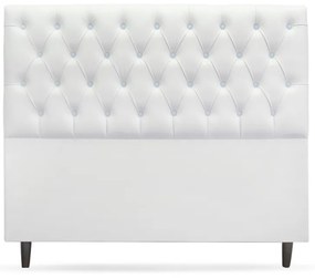 Cabeceira Cama Box Casal King 195cm Nicole Capitonê Corano Branco Botão Azul - Sheep Estofados - Branco