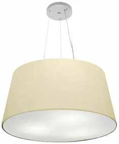 Lustre Pendente Cone Md-4063 Cúpula em Tecido 30/60x50cm Algodão Crú - Bivolt
