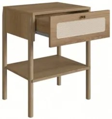 Mesa de Cabeceira Com 1 Gaveta Pés Madeira Arlo A10 Hanover - Mpozenat