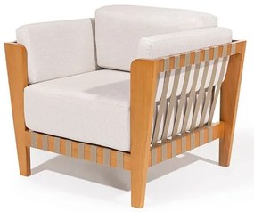 Poltrona Sirius Estofada Cor Gel Braço Fita Rami - 78412 Sun House