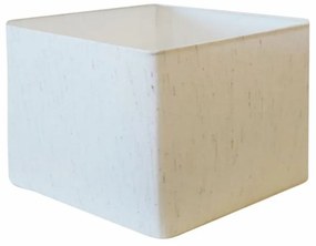 Cúpula em tecido quadrada abajur luminária cp-25/35x35cm linho bege