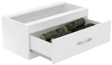 Caixa de Lenha Embutida 1 Gaveta N1 Branco - Completa Móveis