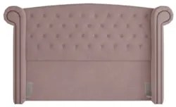 Cabeceira Cama Box Casal King 195cm Provença Z37 Veludo Rosê - Mpozena