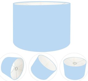 Cúpula Abajur Cilíndrica Cp-7017 Ø40x21cm Azul Bebê