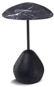 Mesa Auxiliar Charlotte Baixa Concreto Preto Tampo Nero - 78925 Sun house