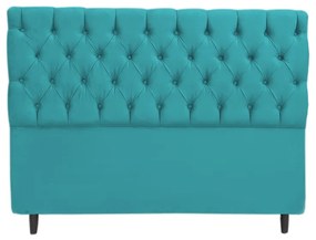 Cabeceira Cama Box Solteiro 100cm Nicole Suede Turqueza - Sheep Estofados - Água