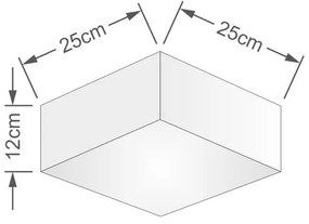 Plafon Para Varanda Gourmet Quadrado SV-3000 Cúpula Cor Palha