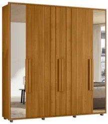 Guarda Roupa Casal 230cm Com Espelho Barok Cinamomo Z10 - Mpozenat