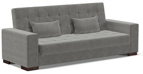 Sofá Cama Casal 3 Lugares 210cm Lisboa Suede D03 - D'Rossi - Grafite