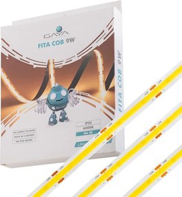 Fita De Led Cob 9W Por Metro 24V Irc90 5 Metros - LED BRANCO FRIO (6000K)