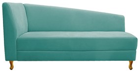 Recamier Valéria 140cm Lado Direito Suede Azul Tiffany- ADJ Decor
