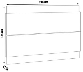 Painel Decorativo Sala de Estar 218cm Julien Off White/Freijó G29 - Gran Belo