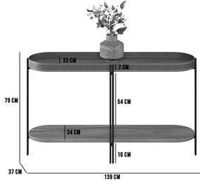 Buffet Aparador Isi Preto TX e Couro Preto 139x79 cm L04 - D'Rossi
